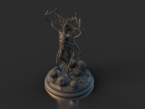 Pumpkin king halloween assembly Modello di stampa 3D