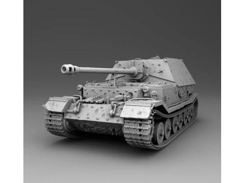 Elefant tank destroyer assembly 3D Print Model