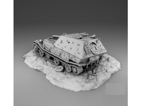 Elefant german tank destroyed assembly 3D-printmodel