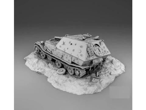 Elefant german tank destroyed assembly 3D Print Model