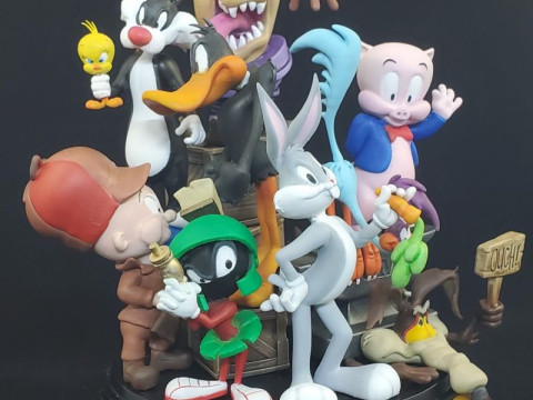 Looney Tunes Diorama 3D Print Model
