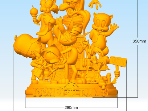 Looney Tunes Diorama 3D Print Model