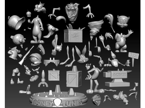 Looney Tunes Diorama 3D Print Model