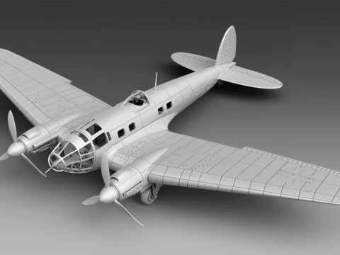 Heinkel-111 3D Print Model