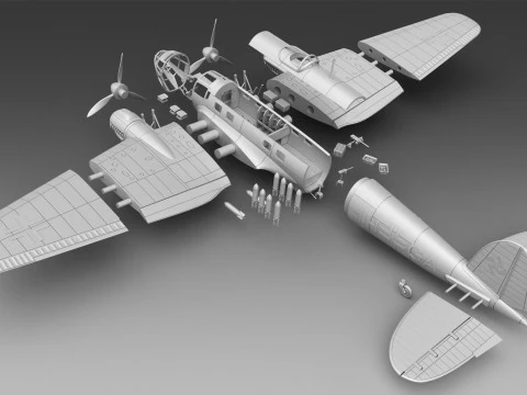 Heinkel-111 3D Print Model
