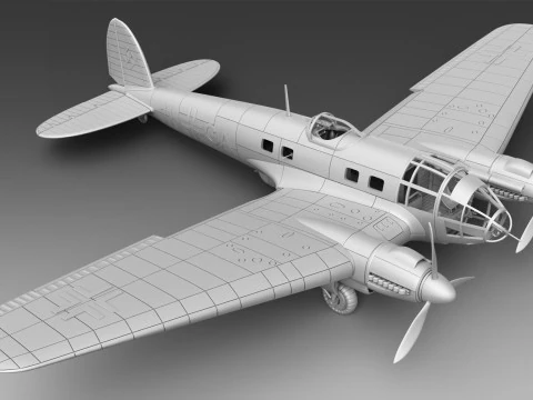 Heinkel-111 3D Print Model
