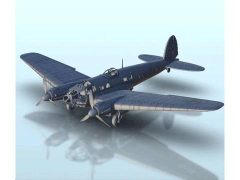 Heinkel-111 3D Print Model