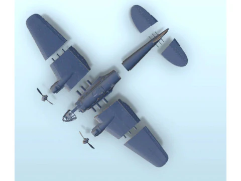 Heinkel-111 3D Print Model