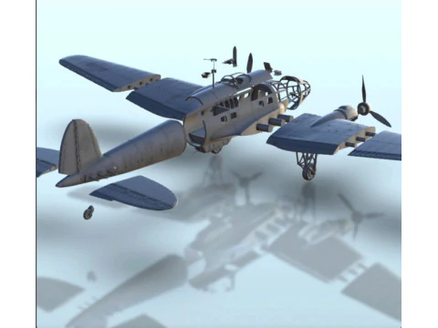 Heinkel-111 3D Print Model