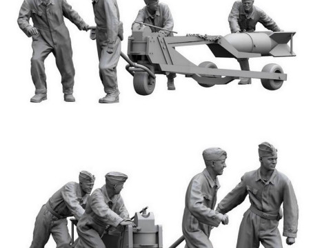 Luftwaffe Bombenpersonal 1940 3D Print Model