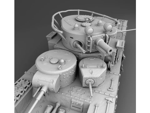 T 35 Soviet Heavy Tank 3D Print Model