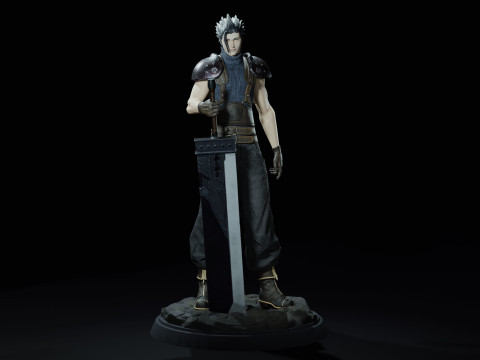 Zack Fair Final Fantasy VII assembly Model Cetak 3D