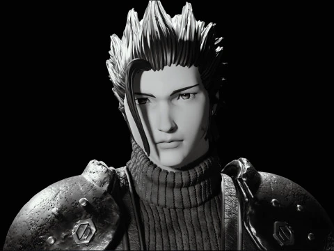 Zack Fair Final Fantasy VII assembly 3D Print Model