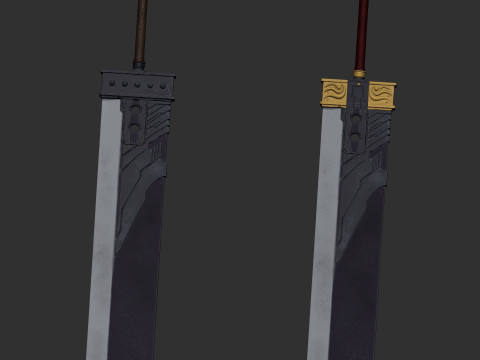 Zack Fair Final Fantasy VII assembly Model Cetak 3D