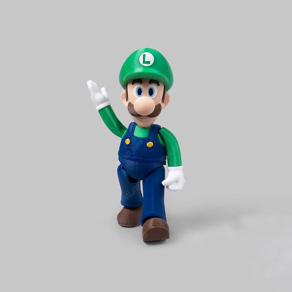 Luigi super mario assembly 3D Print Model .c4d .max .obj .3ds .fbx .stl .blend 