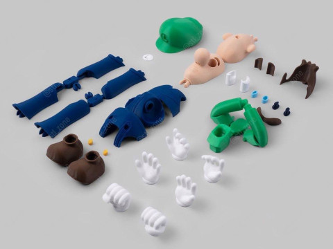 Luigi super mario assembly Model Cetak 3D