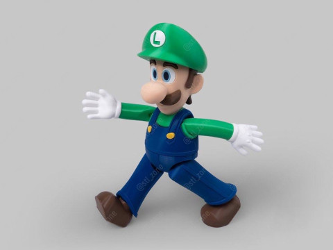 Luigi super mario assembly Model Cetak 3D