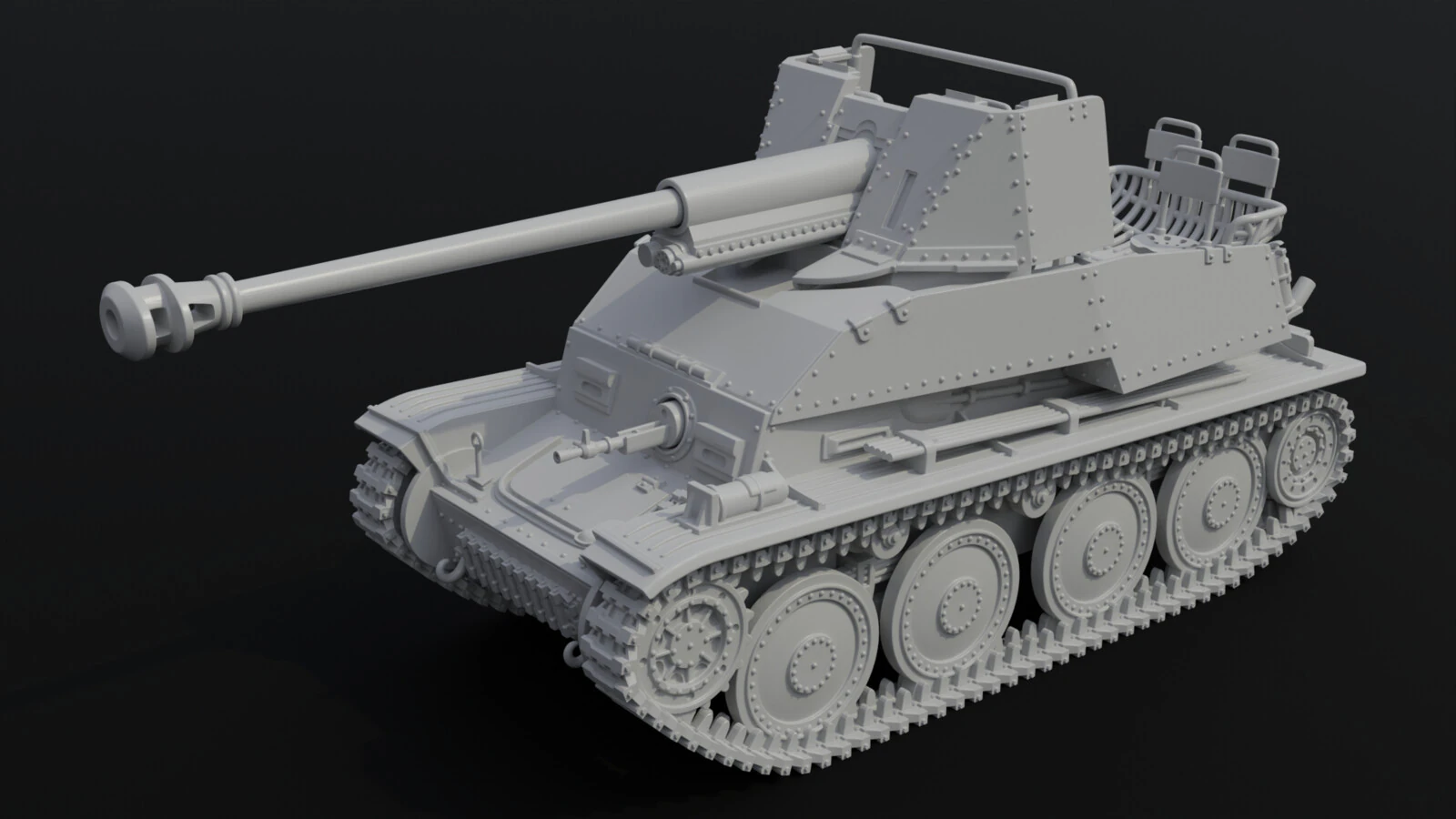 Montagem Marder III Modelo de Impressão 3D .c4d .max .obj .3ds .fbx .stl .blend 