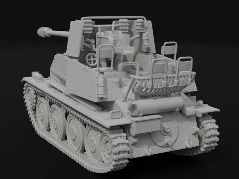 Montagem Marder III Modelo de Impressão 3D