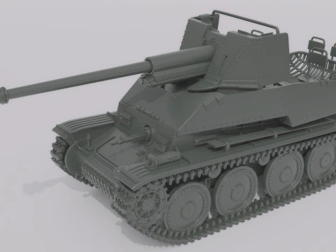 Montagem Marder III Modelo de Impressão 3D