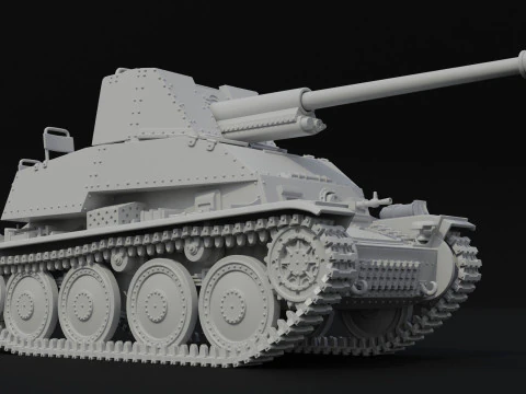 Montagem Marder III Modelo de Impressão 3D