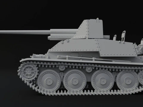 Montagem Marder III Modelo de Impressão 3D