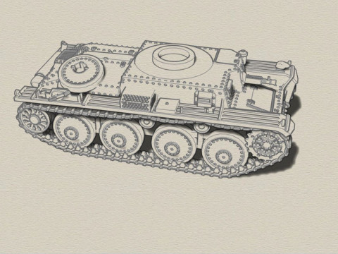 Panzer 38 3D 打印模型