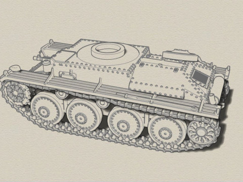 Panzer 38 3D 打印模型