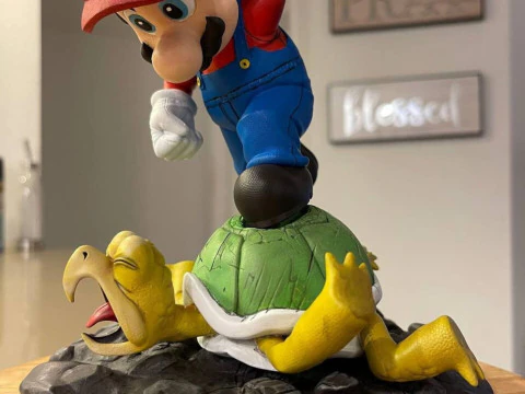 Montagem de casco de tartaruga Mario Koopa Modelo de Impressão 3D