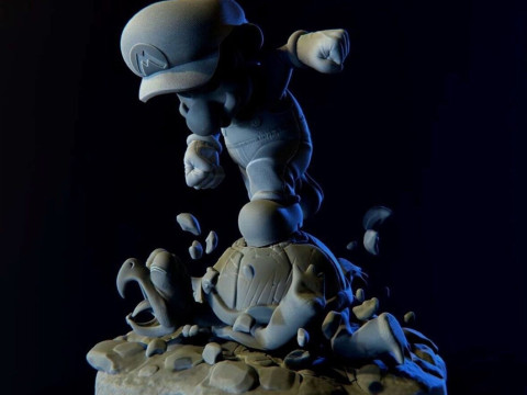 Mario koopa turtle shell assembly Modèles 3D en vedette