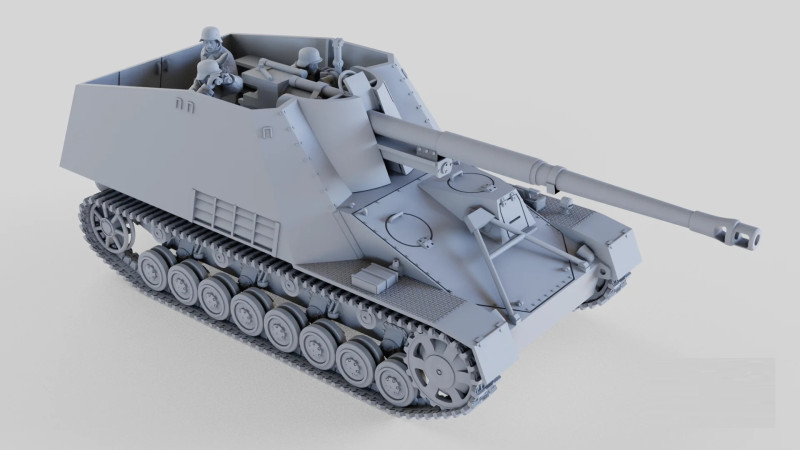 SdKfz 164 Nashorn tank hunter assembly 3D Print Model .c4d .max .obj .3ds .fbx .stl .blend 