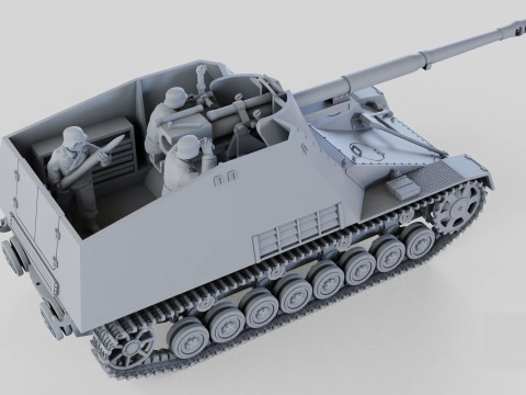 SdKfz 164 Nashorn tank hunter assembly 3D Print Model