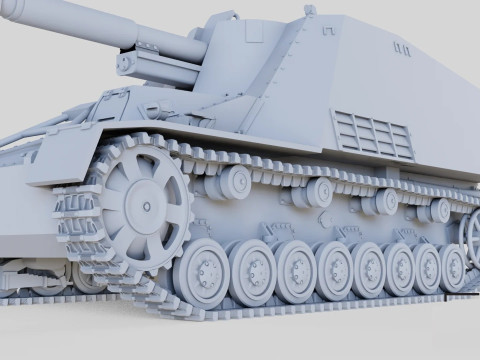 SdKfz 164 Nashorn tank hunter assembly 3D Print Model