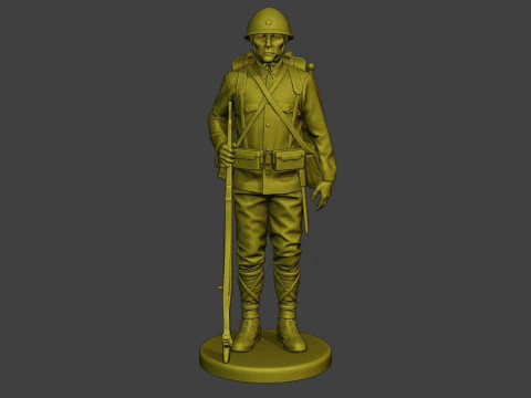 Japanese soldier ww2 3D Print Model
