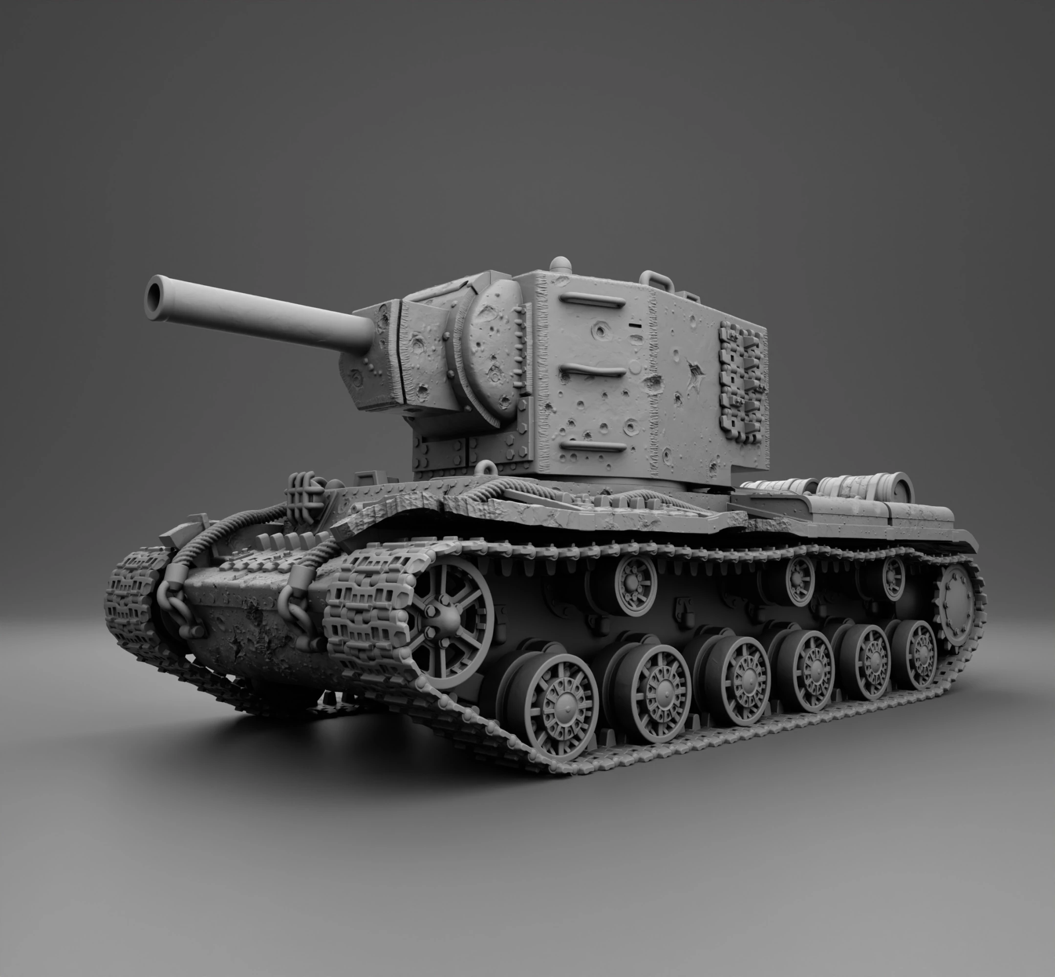 Kv-2 assembly 3D Print Model .c4d .max .obj .3ds .fbx .stl .blend 