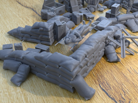 Anti tank barrage post 3D प्रिंट मॉडल