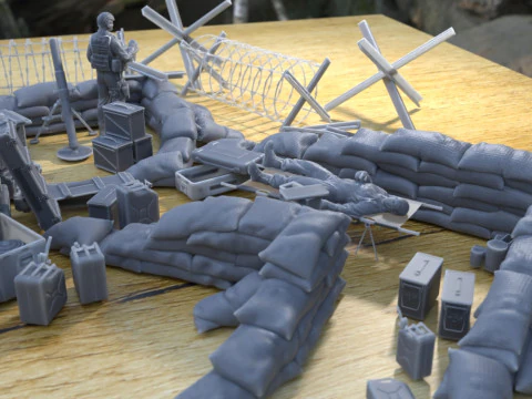 Anti tank barrage post 3D Print Model
