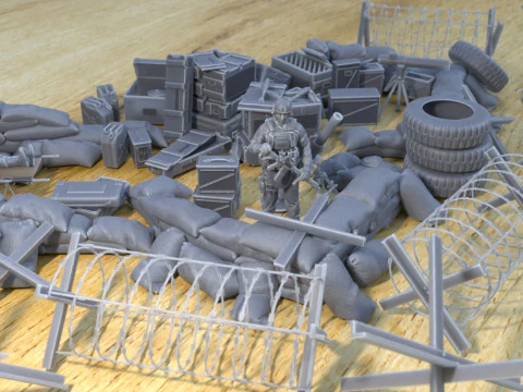 Anti tank barrage post 3D Print Model