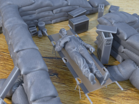 Anti tank barrage post 3D प्रिंट मॉडल