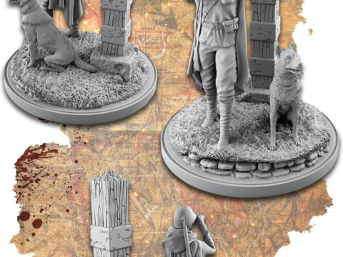 Soviet ww2 soldiers pack Modèles 3D en vedette