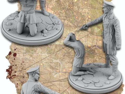 German ww2 soldiers pack Modèles 3D en vedette