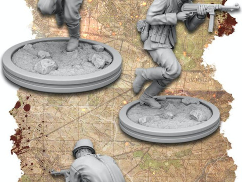 German ww2 soldiers pack Modèles 3D en vedette