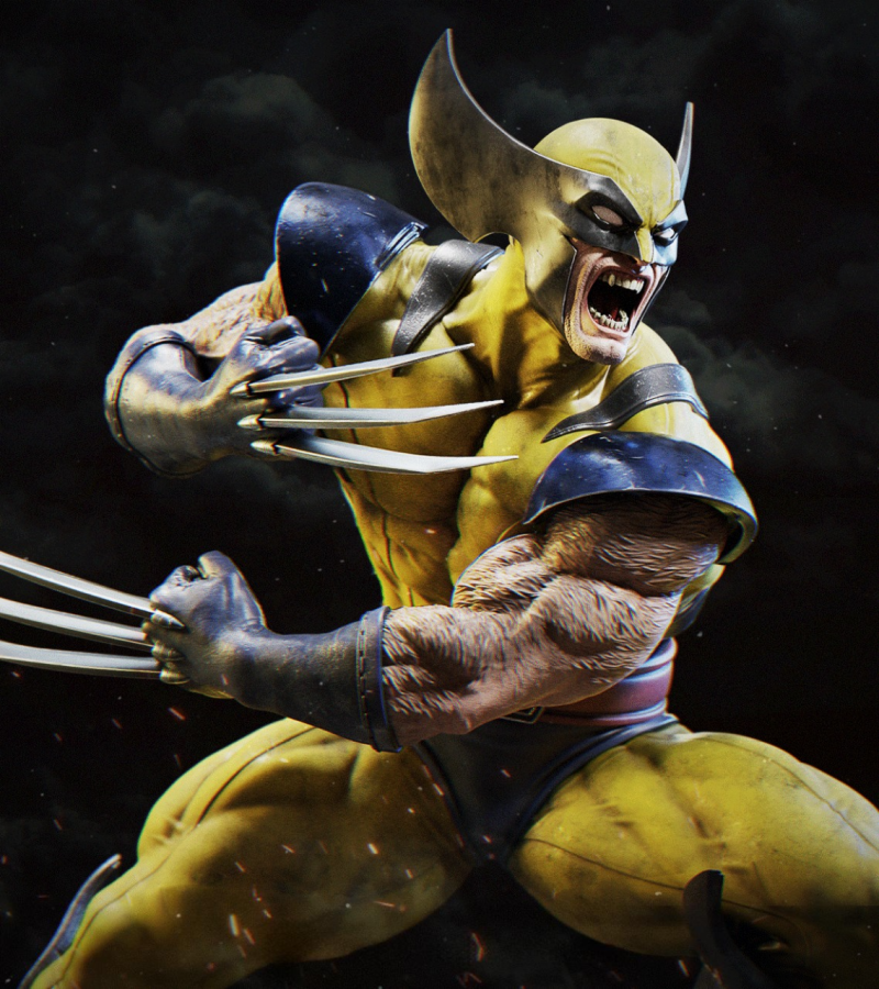 Xmen wolvrine assembly 3D 프린트 모델 .c4d .max .obj .3ds .fbx .stl .blend 