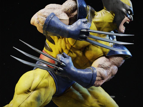 Xmen wolvrine assembly 3D Print Model