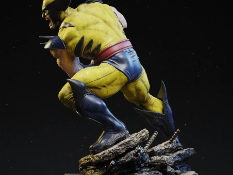 Xmen wolvrine assembly 3D Print Model