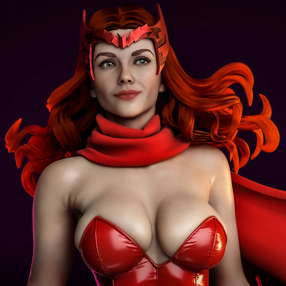 Scarlet Witch Assembly 3D Print Model .c4d .max .obj .3ds .fbx .stl .blend 