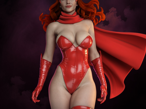 Scarlet Witch Assembly 3D Print Model