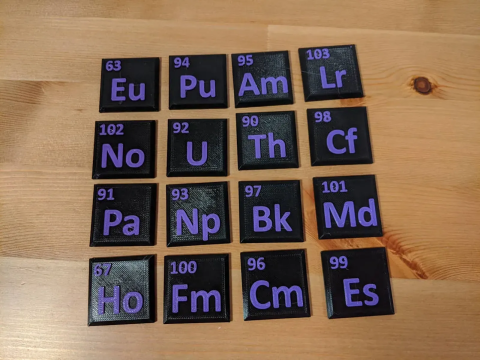 Periodic table of the elements Modelo de impresión 3D