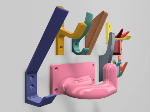 Wall hook pack 3D Принт Модель