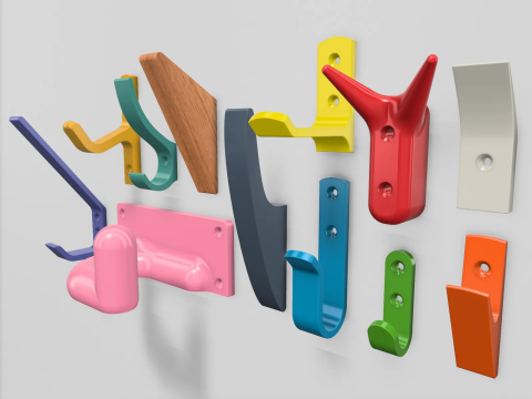 Wall hook pack 3D Print Model